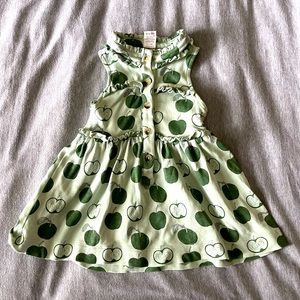 Kate Quinn Loden Apples Sleeveless Tiny Ruffle Dress